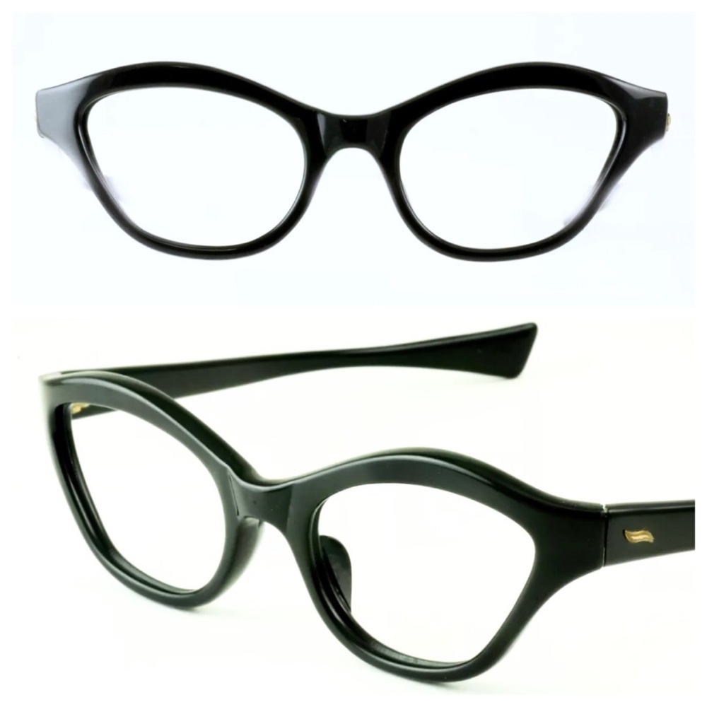 Vintage Cateye Glasses, Black, France